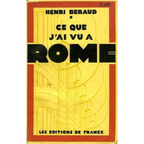 Ce Que J'ai Vu A Rome
