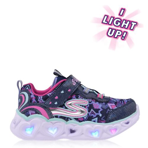 Skechers Heart Baskets Lumineuses Chaussures De Ville Enfantssbleu Marine