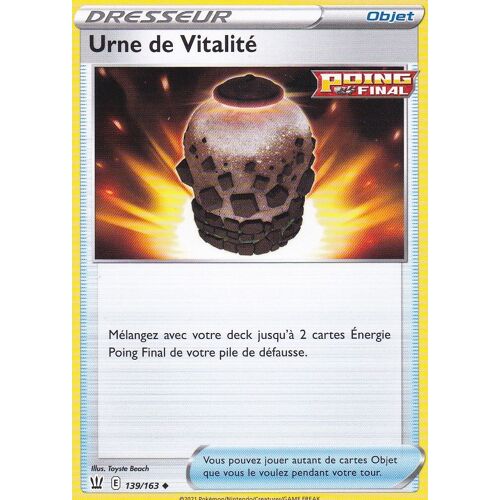 Carte Pokemon - Urne De Vitalité - 139/163 - Épée Et Bouclier 5 - Styles De Combat - Eb5 - Vf