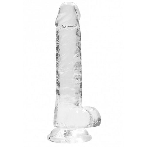 Gode Réaliste Souple Transparent - 17 Cm