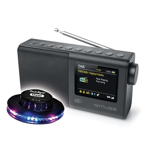RADIO DAB+ / FM M-117-DB - Radio à lecture numérique FM, DAB/DAB+ - 3W - Ecran couleur 2.8" TFT LCD - Lumière OVNI