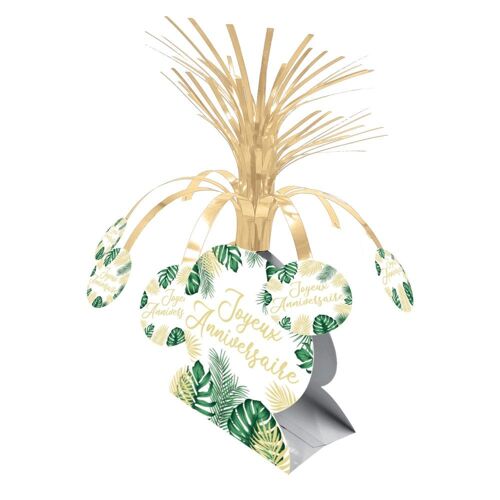 CENTRE DE TABLE ANNIVERSAIRE TROPICAL PARTY 29X24CM