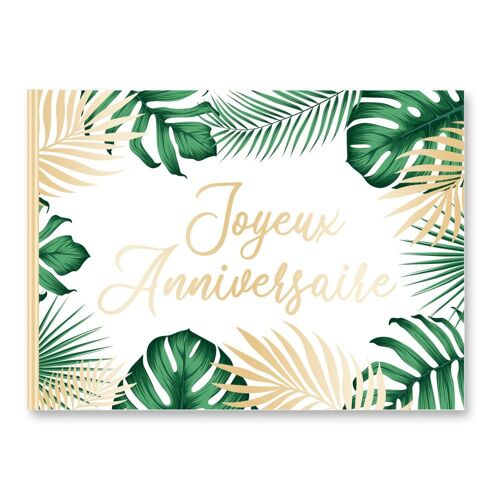 LIVRE DOR ANNIVERSAIRE TROPICAL PARTY 20P 15X21CM