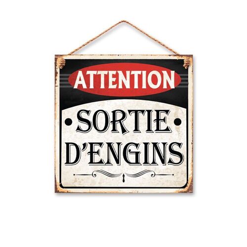PLAQUE MÉTAL WC SORTIE D'ENGINS