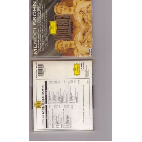 Mendelssohn Symphonies N°S 3 Ecossaise 4 Italienne & 5 Réformation Double Cd Deutsche Grammophon