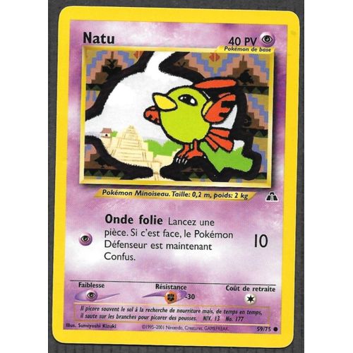 Carte Pokémon Natu 59/75 - Neo Discovery Wizards (Fr)