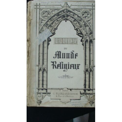 Echos Du Monde Religieux Deuxième Tome