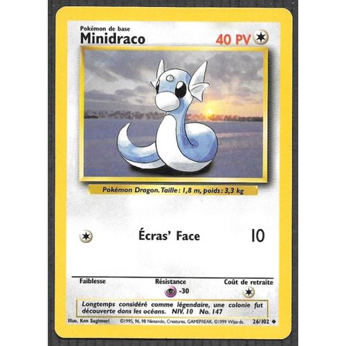 Carte Pokémon Minidraco 26/102 - Set De Base Wizards (Fr)