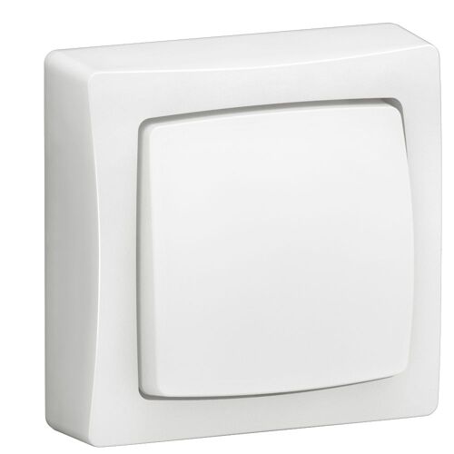 Interrupteur va-et-vient ou poussoir saillie complet blanc - LEGRAND - 086001L