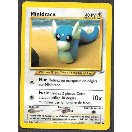 Carte Pokémon Minidraco 63/105 - Neo Destiny Wizards (Fr)