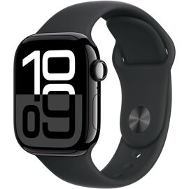Apple Watch Series 10 GPS + Cellular - Boîtier Aluminium 46 mm Finition Noir de jais - Taille M/L