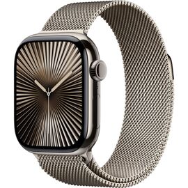 Apple Watch Series 10 GPS + Cellular - Boîtier Titane 46 mm Finition Naturel - Boucle