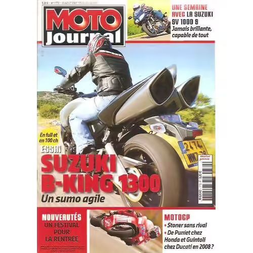 Moto Journal 1772 De 2007 Suzuki Gsx 1300 B-King,Suzuki Sv 1000s,Floquet,