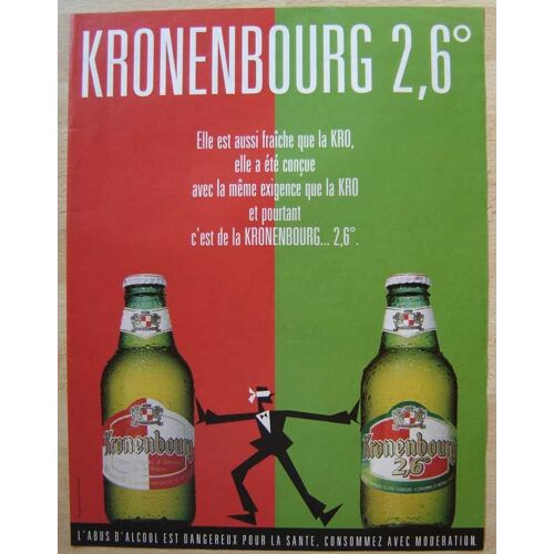 Publicité Papier - Bière Kronenbourg 2,6° De 1999