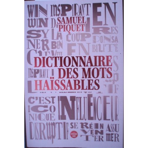 Samuel Piquet, Dictionnaire Des Mots Haïssables, Cherche Midi, 2023, In-8 (21 X 14 Cm), 223 Pages.