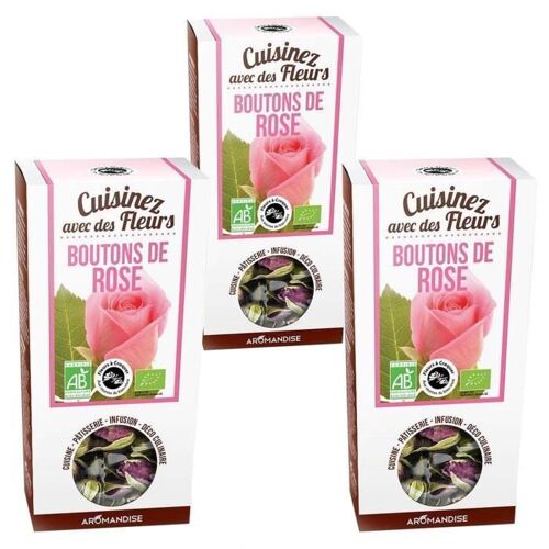 Fleurs Comestibles Bio Boutons De Rose 90 G