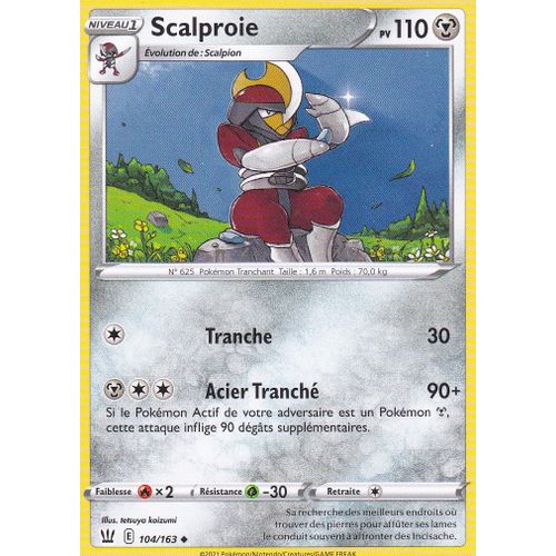 Carte Pokemon - Scalproie - 104/163 - Épée Et Bouclier 5 - Styles De Combat - Eb5 - Vf