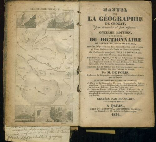 Manuel De La Géographie De Crozat Par Demandes Et Par Réponses 11e Édition