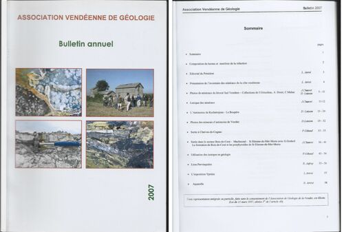 Association Vendeenne De Geologie . Bulletin Annuel 2007