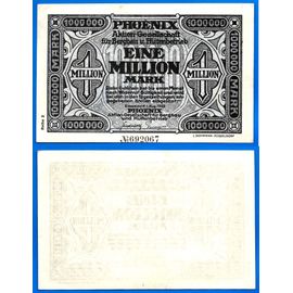 Allemagne 1000000 Mark 1923 Bergbau Et Huttenbetrieb Dusseldorf Phoenix Billet Million