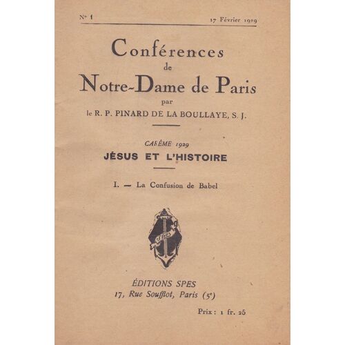 Confrerences De Notre Dame