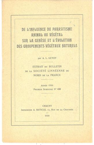 Bulletin De La Societe Linneenne Du Nord De La France 420