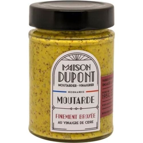 Moutarde Avec Grain Très Fin Au Vinaigre De Cidre - Pot De 195g - Maison Dupont - Made In Calvados