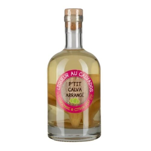 P'tit Calva - Calvados Arrangé Cuvée Torride Citron Gimgembre 50cl 25% - Made In Calvados