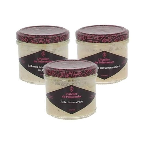 Atelier Du Poissonnier - Assortiment De Rillettes Gourmets 3x90g - Made In Calvados