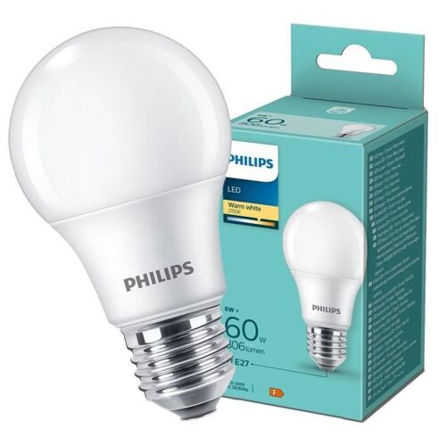 Ampoule Led - Philips - A60 - Blanc Chaud - 8 W - 2700 K - Classe F