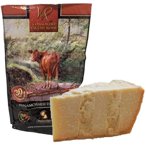 Consorzio Vacche Rosse - Parmigiano Reggiano D.O.P. Vaches Rouges Race Reggiana - Stravecchio Vieilli Plus De 30 Mois - Tranche 1kg