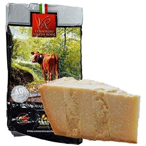 Consorzio Vacche Rosse - Parmigiano Reggiano D.O.P. Vaches Rouges Race Reggiana - Riserva Âgées De Plus De 40 Mois - Huitième De Roue - 4 Kg