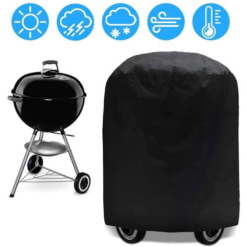 Couverture Bâche Etanche de Protection de Gril, Imperméable, Anti-UV, Poussière, Vieillissement, Déchirure,Ronde (77 * 58cm)