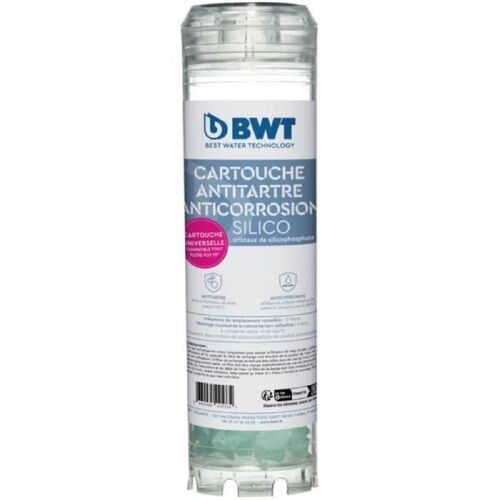 Cartouche - BWT - antitartre anti-corrosion - Silicophosphate. remplacement recommandé tous les 12 mois