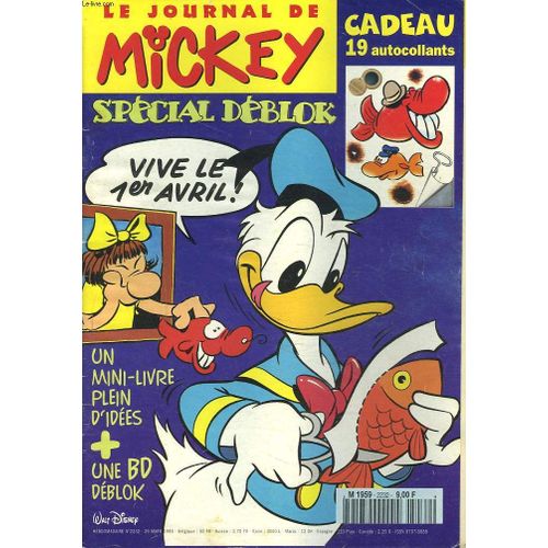 Le Journal De Mickey N°2232, 29 Mars 1995. Vive Le 1er Avril / Special Deblok.