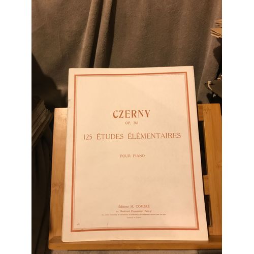 Czerny 125 Études Élémentaires Opus 261 Pour Piano Partition Éditions Combre
