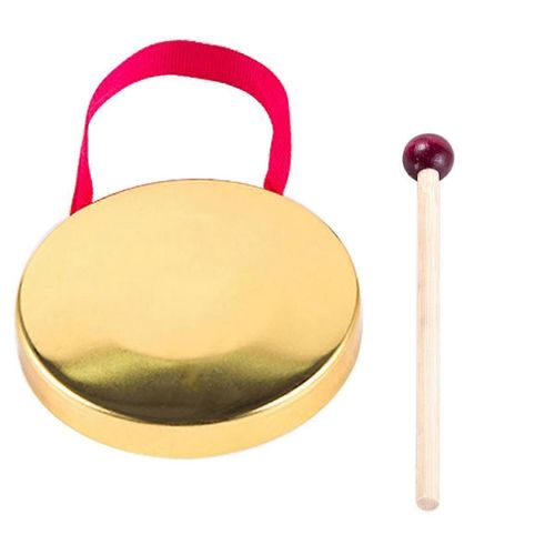 Instrument De Percussion De Gong À Main De 12 Cm Avec Marteau De Jeu Rond Pour Le Festival De L¿École
