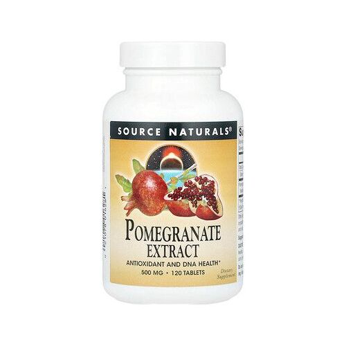 Source Naturals, Extrait De Grenade, 1000 Mg, 120 Comprimés (500 Mg Par Comprimé) 