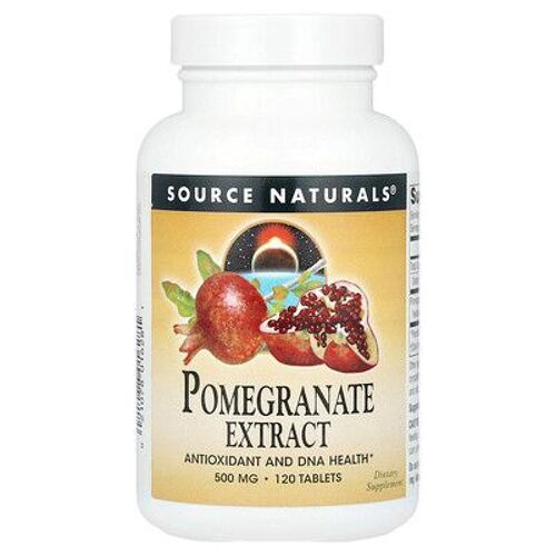 Source Naturals, Extrait De Grenade, 1000 Mg, 120 Comprimés (500 Mg Par Comprimé) 