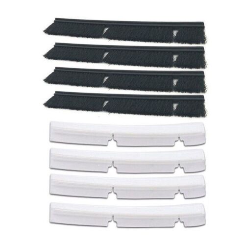 4 * Silicone Lames + 4 * Pinceaux Pinceau pour Neato xv-11 xv-14 xv-15 xv-12 xv-21 xv15 XV 21 Robot Aspirateur Pièces Accessoires
