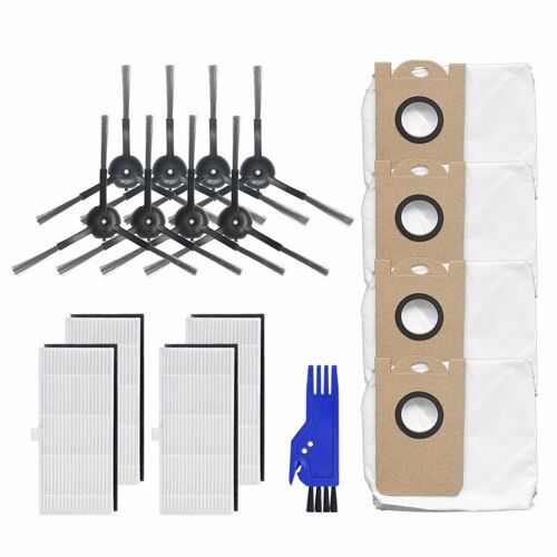 Kit de remplacement de pièces détachées pour aspirateur Robot Proscenic M70 M7, avec filtre Hepa et brosse latérale, 17 pièces
