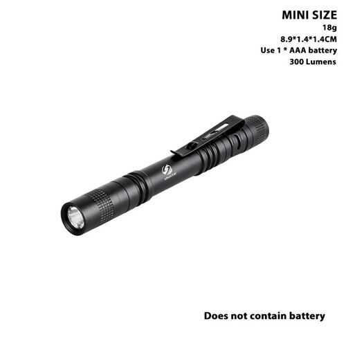 Small Size Focus fixe Mini stylo lampe de poche à lumière LED, 1000 lumens,1 mode, pour dentiste, camping et randonnée ""Nipseyteko""