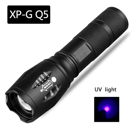 Q5 UV light Litwod Lampe de Poche LED XM-L2 T6 Torche Lumière Uv 18650 AAA Batterie 3000 Lumens Blanc Jaune Vert Rouge Lanterne pour Camping ""Nipseyteko""