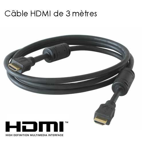 Cable hdmi or 19 broches de 3m.