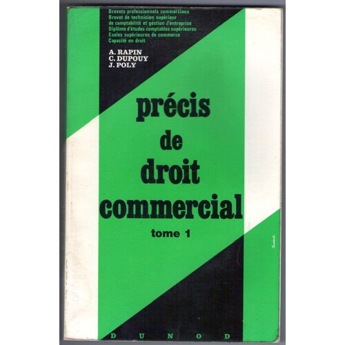 Précis De Droit Commercial T1