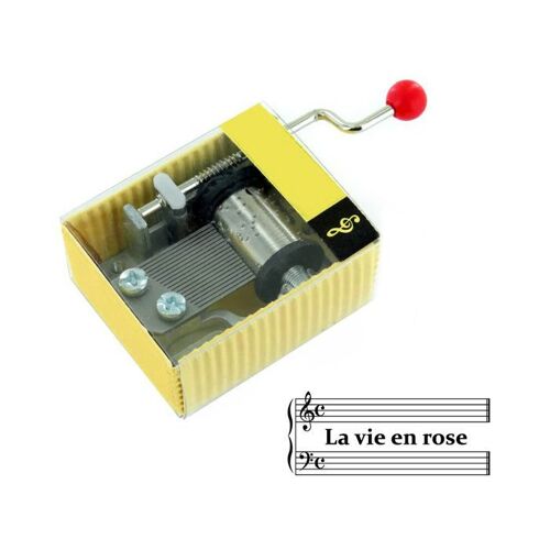 La Vie En Rose (Louiguy / Edith Piaf) - Boîte À Musique / Mécanisme / Mouvement Musical À Manivelle Dans Une Boîte En Carton.