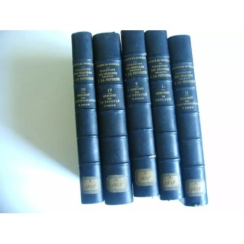 Science Collection Memoires Sur Le Pendule Électrodynamique Relatifs Physique 1884 Coulomb Pendule Etc 5/5 Volumes