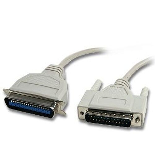 Câble imprmante 25FILS DB25 Mâle -Centronics 36 Mâle 3M