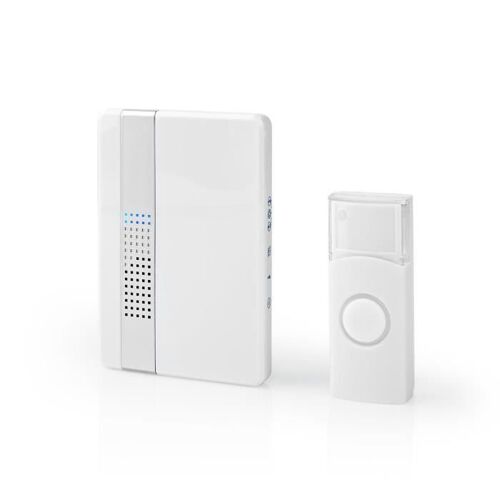 NEDIS Kit de sonnette sans fil - Alimentation secteur - 80dB - 36 mélodies - Blanc
