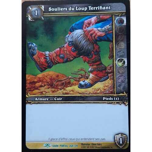 World Of Warcraft 1 Souliers Du Loup Terrifiant 260/319